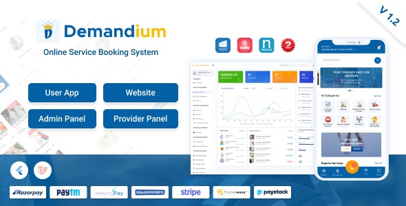 Demandium - Multi Provider On Demand, Handyman, Home service App with admin panel Nulled Free Download