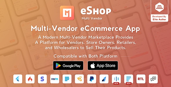 eShop - Multi Vendor eCommerce App & eCommerce Vendor Marketplace Flutter App Nulled Free Download