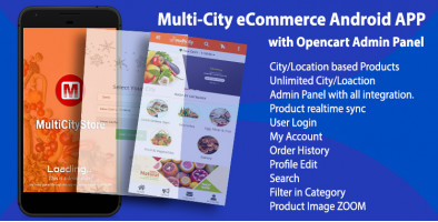 Multi-City eCommerce Android APP with Admin Panel